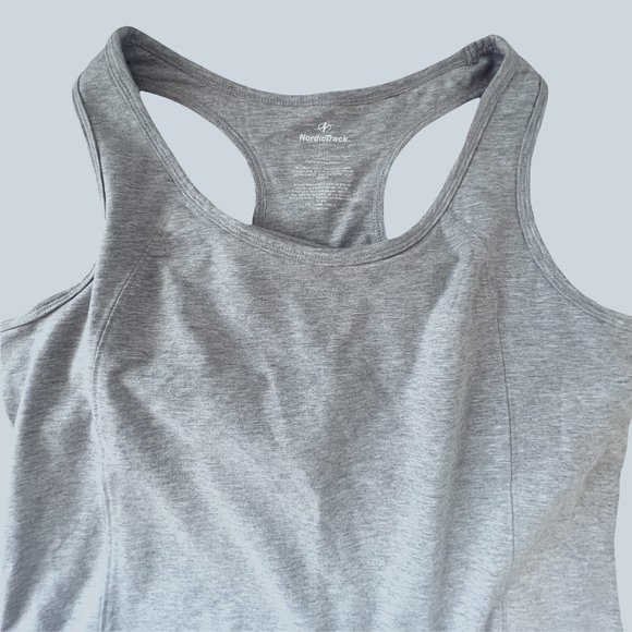 Nordic Track Moisture Wicking Gray Sports Top Size XL NWT - Picture 3 of 5